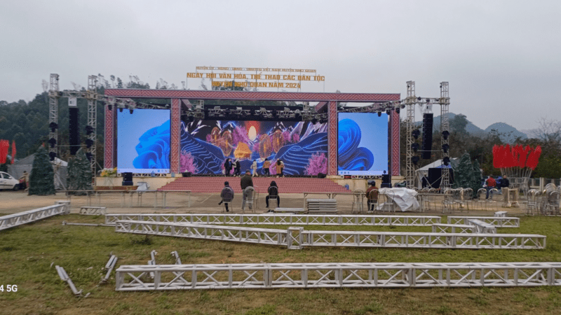 Chuẩn bị cho ngày hội Văn hóa thể thao các dân tộc huyện Nho Quan năm 2024