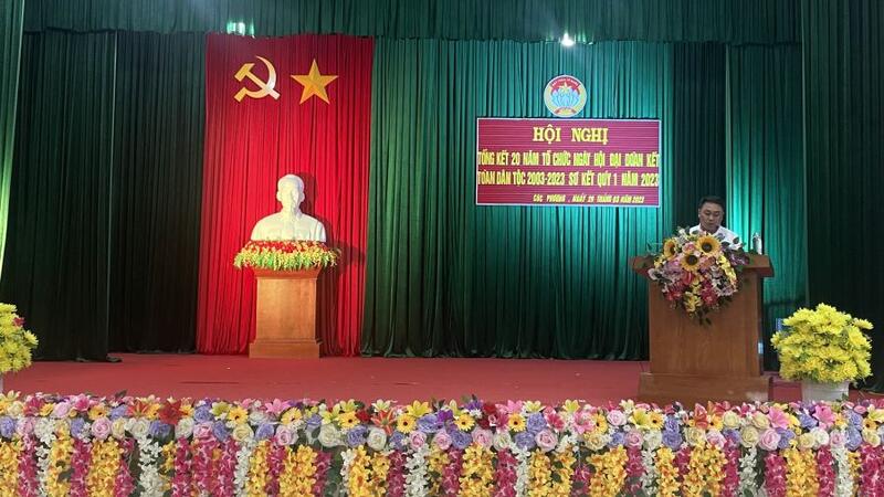 Ủy ban Măt trận tổ quốc Việt Nam xã Cúc Phương tổ chức Hội nghị tổng kết 20 năm tổ chức Ngày hội " Đại đoàn kết toàn dân tộc" giai đoạn 2003 - 2023